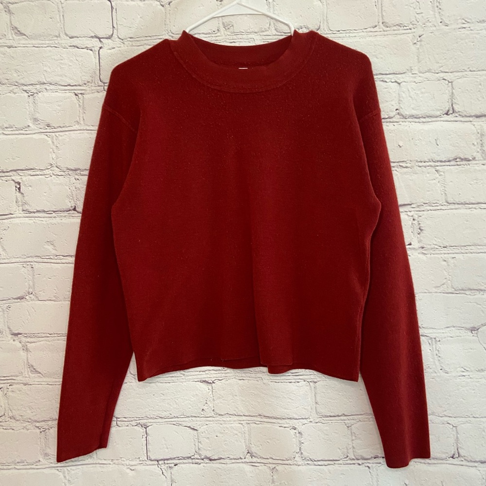 Women’s Red Long Sleeve Sweater